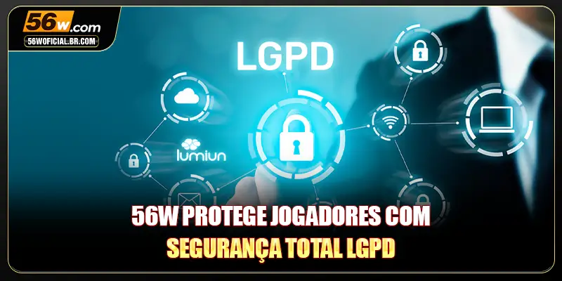 56W protege jogadores com segurança total LGPD